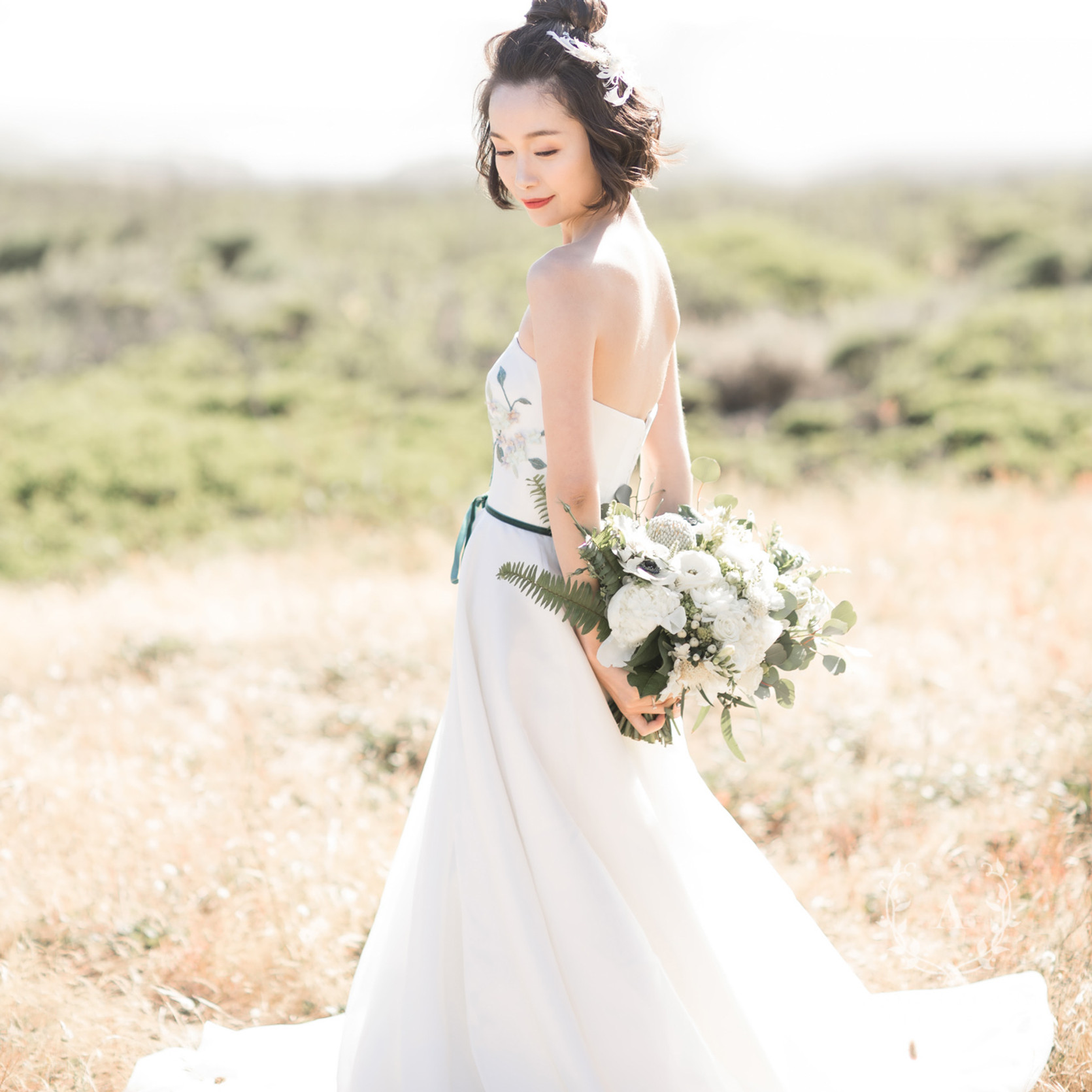 Yi Bridal Designs bridal styling portrait